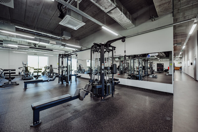 Brama funkcjonalna z gumami, linami i uchwytami – Well Fitness Zabobrze